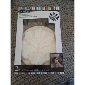 ARTMINDS Decor Stamp 2 Pieces Floral Home Decor Furniture Walls 6 5/8 x 6 5/8 In